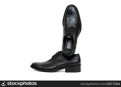 Black shoes isolated on the white background