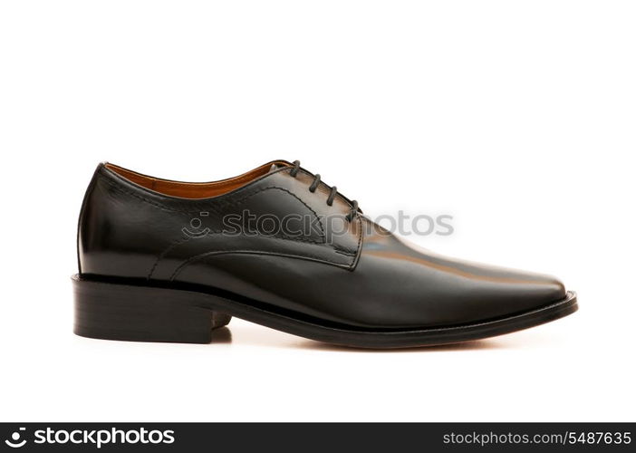 Black shoes isolated on the white background