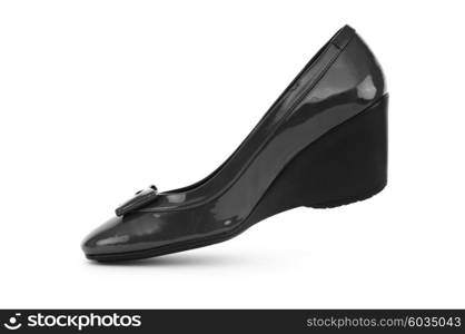 Black shoes isolated on the white background