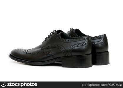 Black shoes isolated on the white background