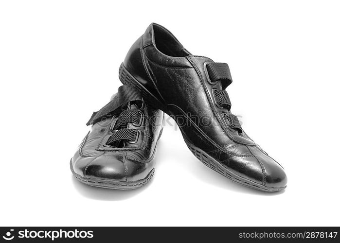 Black shoes isolated on white background