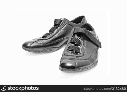 Black shoes isolated on white background