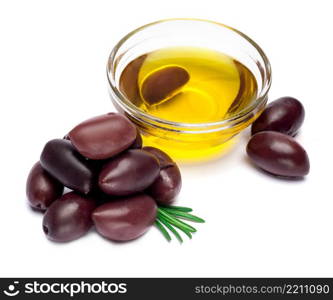 black shot of green olives isolated on white background. black olives isolated on white background