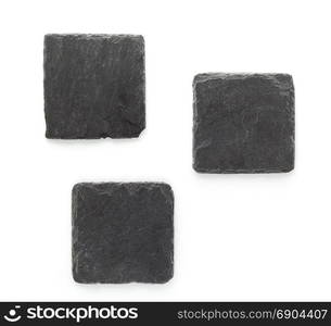 black slate signboard isolated on white background