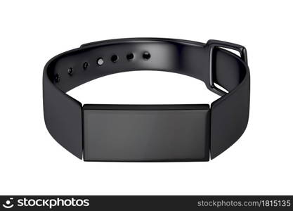 Black smart watch isolated on white background