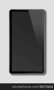 Black smartphone, digital tablet pc mockup template. Isolated on dark grey. Black smartphone, digital tablet pc template isolated on dark grey