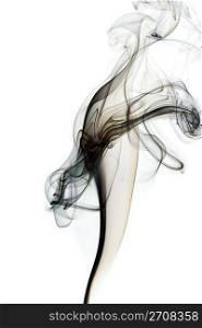 black smoke on white. black fragile abstract smoke on white background
