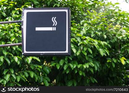 black smoking sign at the public park