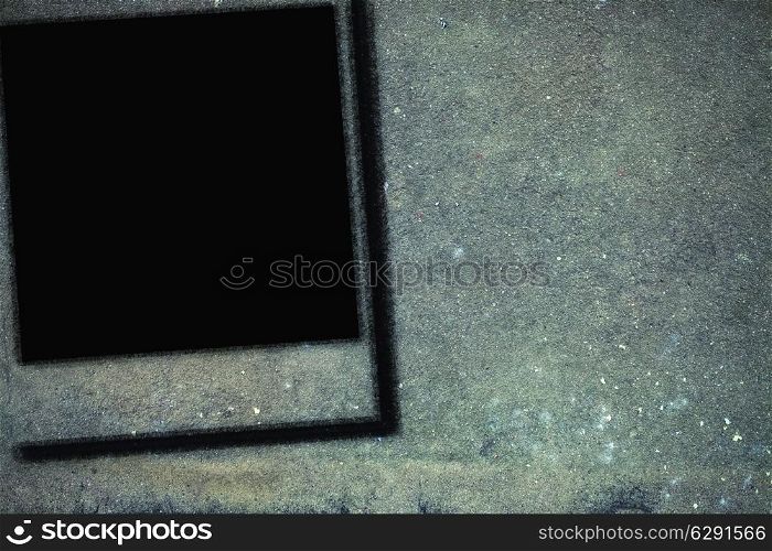Black square stone wall