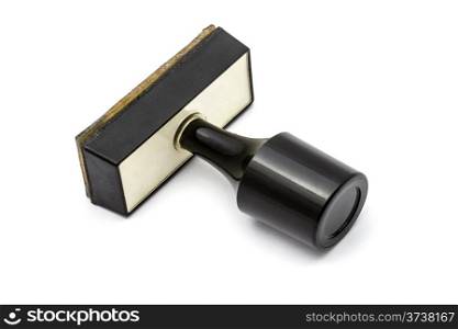 Black stamp isolated on white background