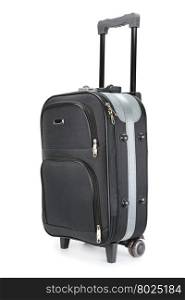 black suitcase isolated on white