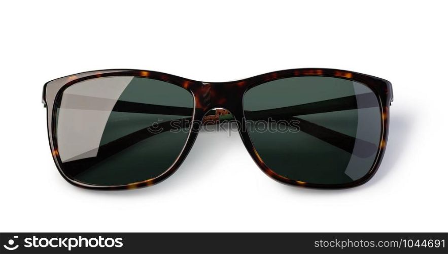 Black Sunglasses Isolated On a White background. Black Sunglasses On a White