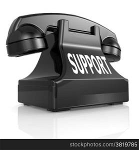 Black support phone