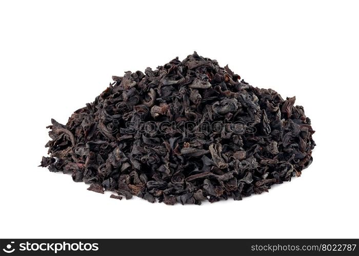 Black tea. Black tea isolated on white