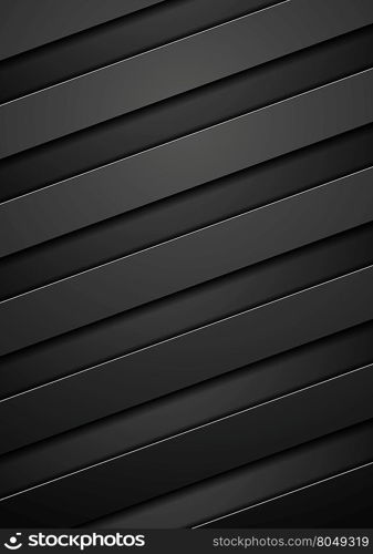 Black tech corporate stripes background. Black tech corporate stripes background. Dark concept striped graphic design