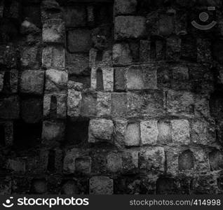 black texture with brick wall for background website or brickwork for design