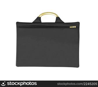 Black thin bag isolated on white. Black thin bag