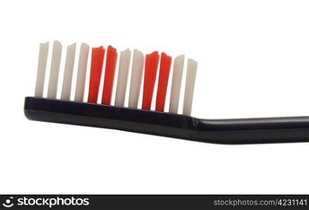 Black toothbrush isolated on white background