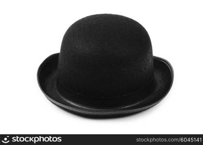 Black tophat top hat isolated on the white