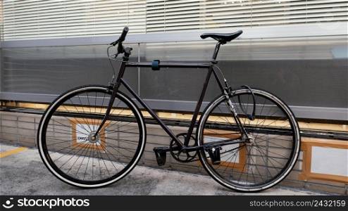 black vintage bicycle outdoors