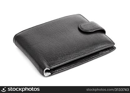 Black wallet isolated on a white background