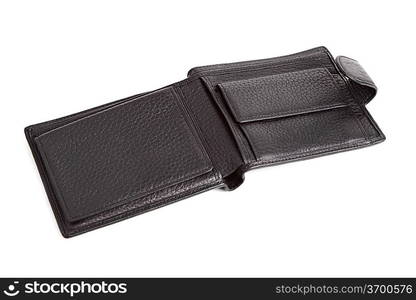 Black wallet isolated on a white background