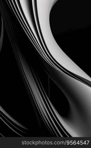 Black waves silk AI generated