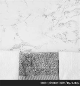 black white towels marble backdrop. High resolution photo. black white towels marble backdrop. High quality photo