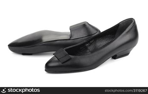 black women&rsquo;s shoes, isolated on white background