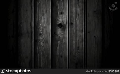 Black wood, background texture. Dark wooden surface. Generative AI.. Black wood, background texture. Dark wooden surface. Generative AI
