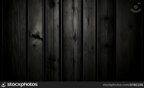 Black wood, background texture. Dark wooden surface. Generative AI.. Black wood, background texture. Dark wooden surface. Generative AI
