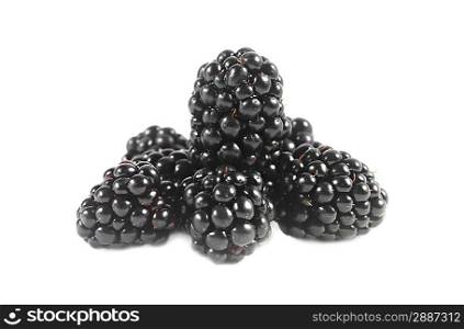 Blackberries isolated on a white background