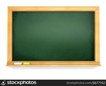 Blackboard or chalkboard on white isolated background. 3d