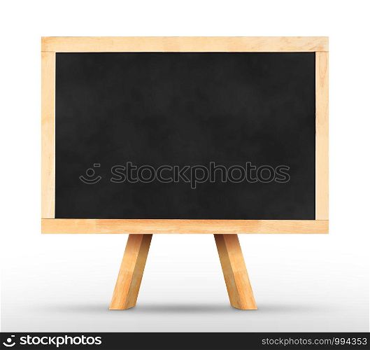Blackboard with easel in studio room,Template for your content.