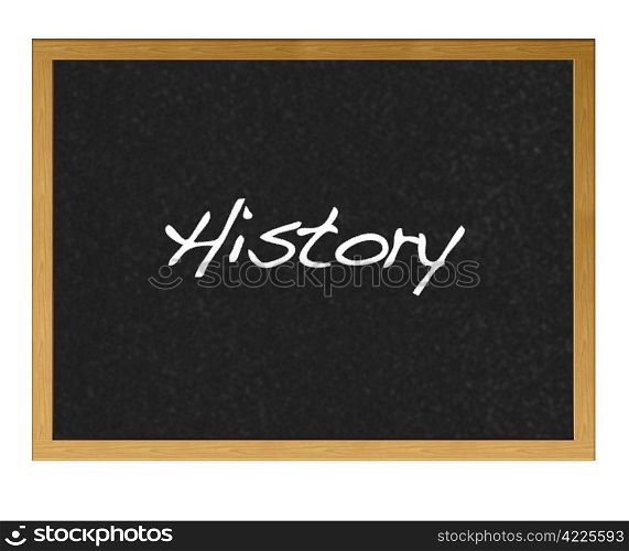 Blackboard with History.