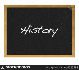 Blackboard with History.
