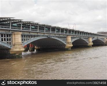 Blackfriars bridge in London. Blackfriars Bridge over River Thames in London, UK