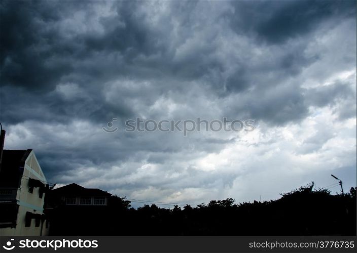 blackground of storm cloud