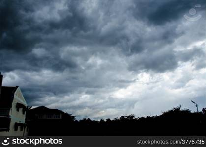 blackground of storm cloud