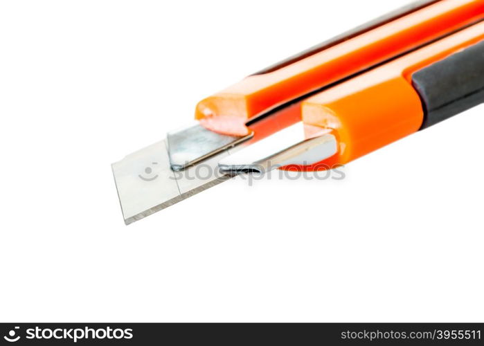 blade acute stationery knife macro picture isolated