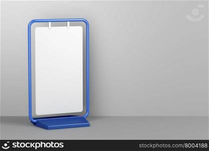 Blank advertising stand, 3d rendered image