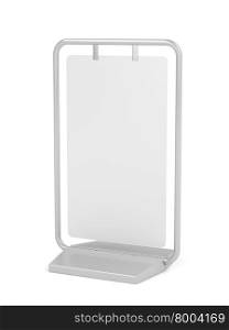 Blank advertising stand on white background