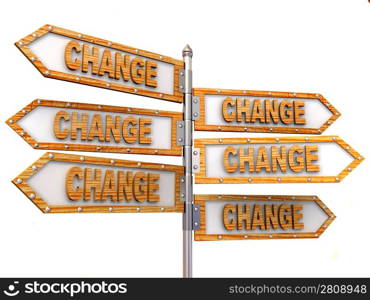 blank arrows directions. Change. 3d