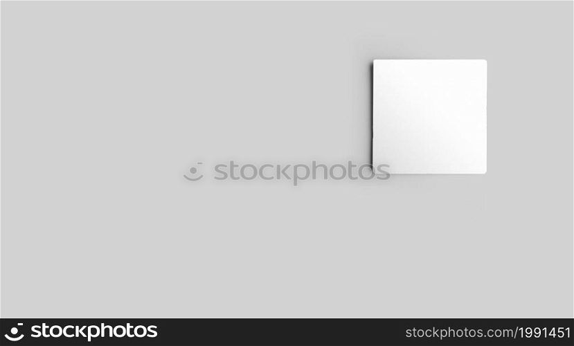 Blank beer coaster isolated on grey background.added copy space for text.