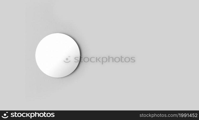 Blank beer coaster isolated on grey background.added copy space for text.