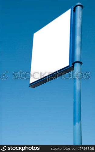 blank billboard against blue sky background (for your advertisement)