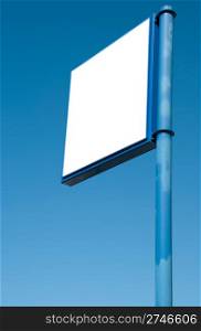 blank billboard against blue sky background (for your advertisement)