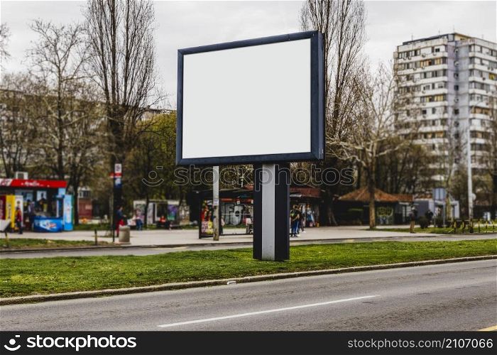 blank billboard city street