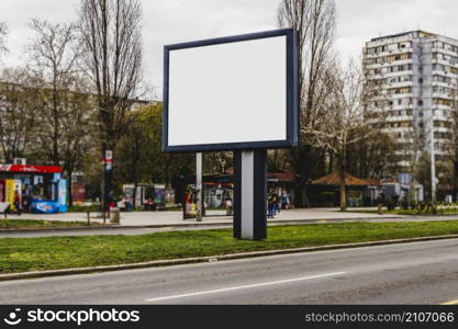 blank billboard city street