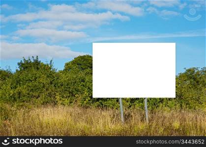 blank billboard in order to be able to put text